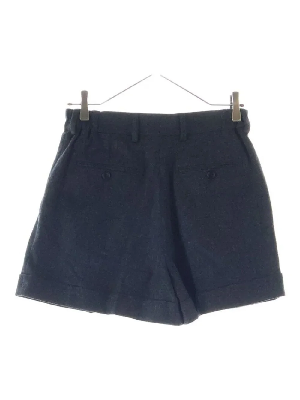 Celine Flannel Triple Pleated Shorts Gray